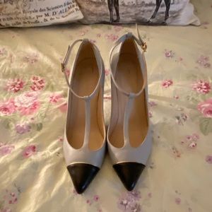 EUC J Crew Cap Toe Heels